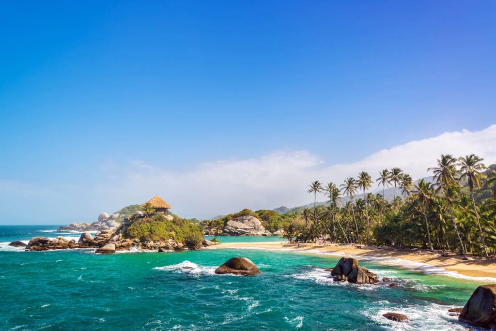 Postal del Parque Tayrona en Colombia