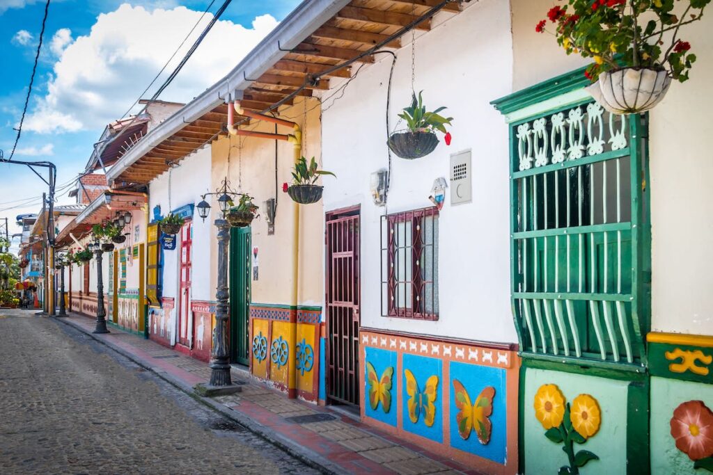 El pueblo tradicional de Salento en Colombia