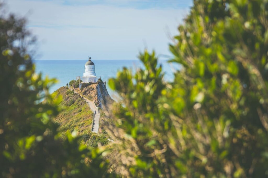 Imagen de Cabo Reinga en la Isla Norte de Nueva Zelanda