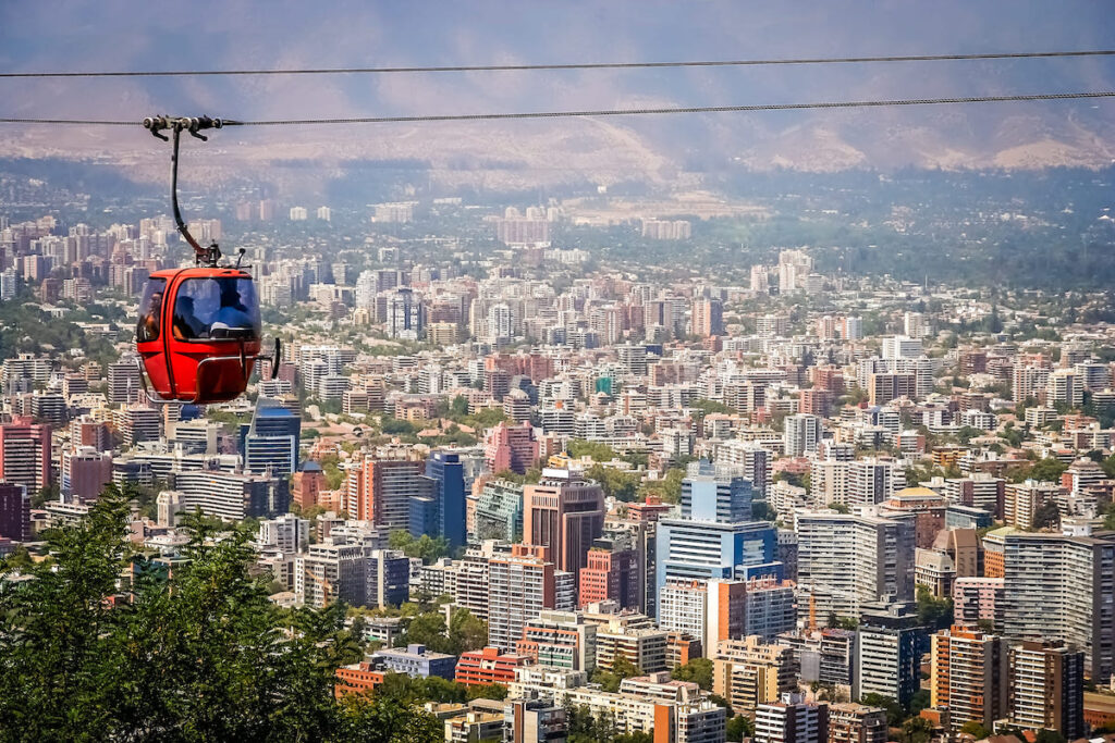 Vista panorámica de Santiago de Chile