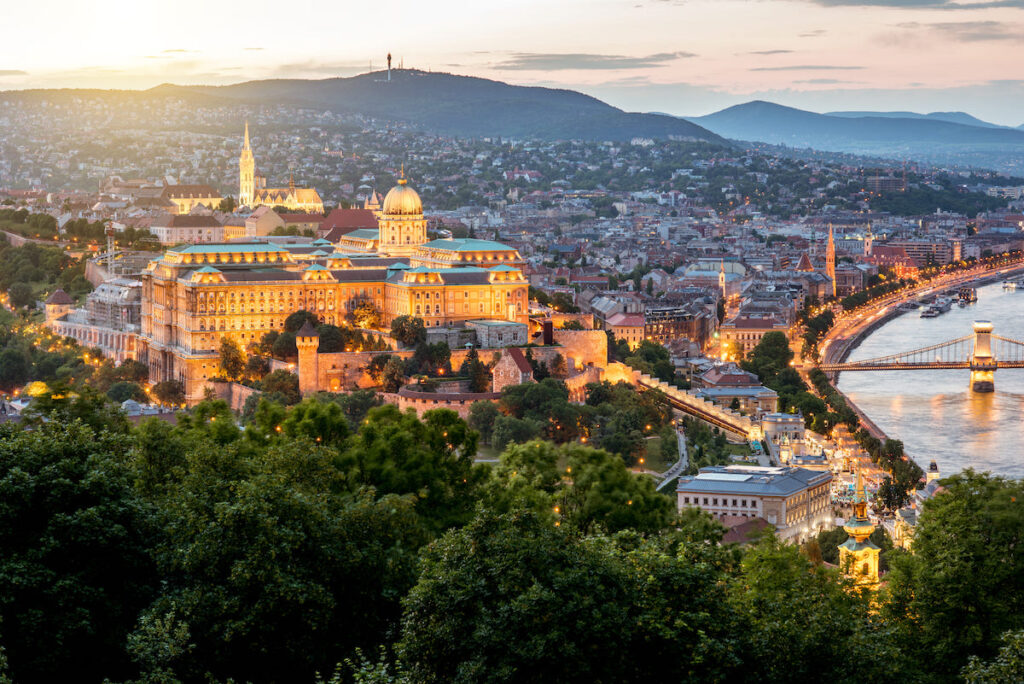 Vista aérea del Castillo de Buda