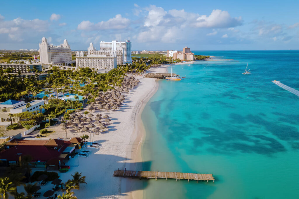 playas paradisíacas de Aruba, en el caribe sur