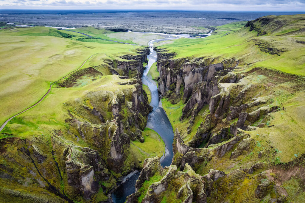 Cañón fjadrargljufur en Islandia