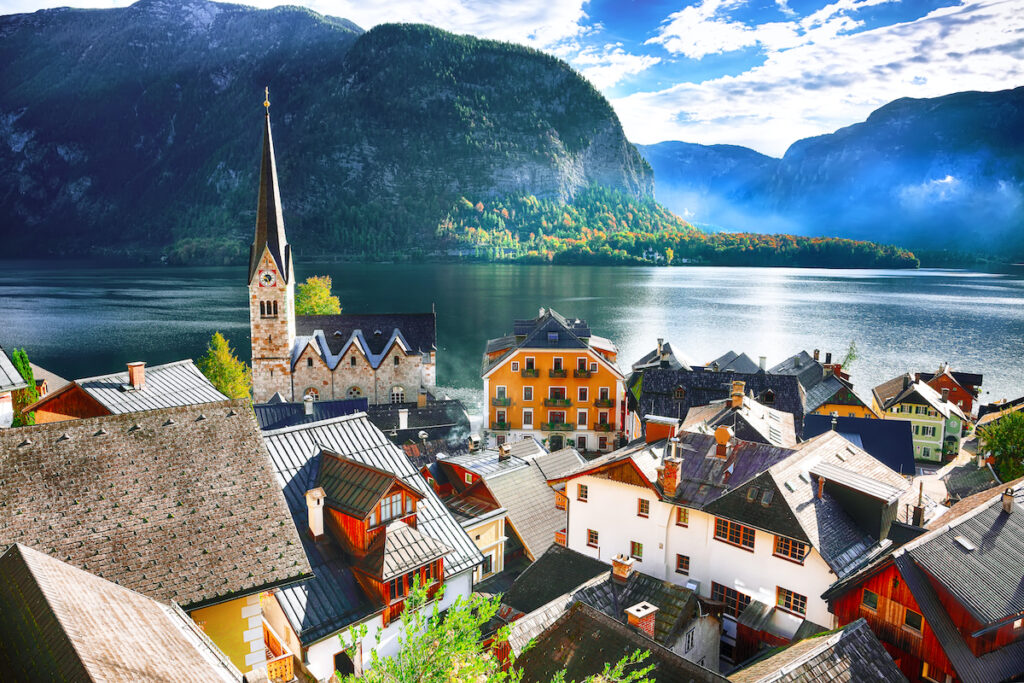 Pueblo de Hallstatt en Austria, viajá a Europa con Jetmar