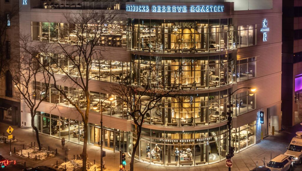 Starbucks reserve en Chicago, Estados Unidos. El starbucks más grande del mundo.
