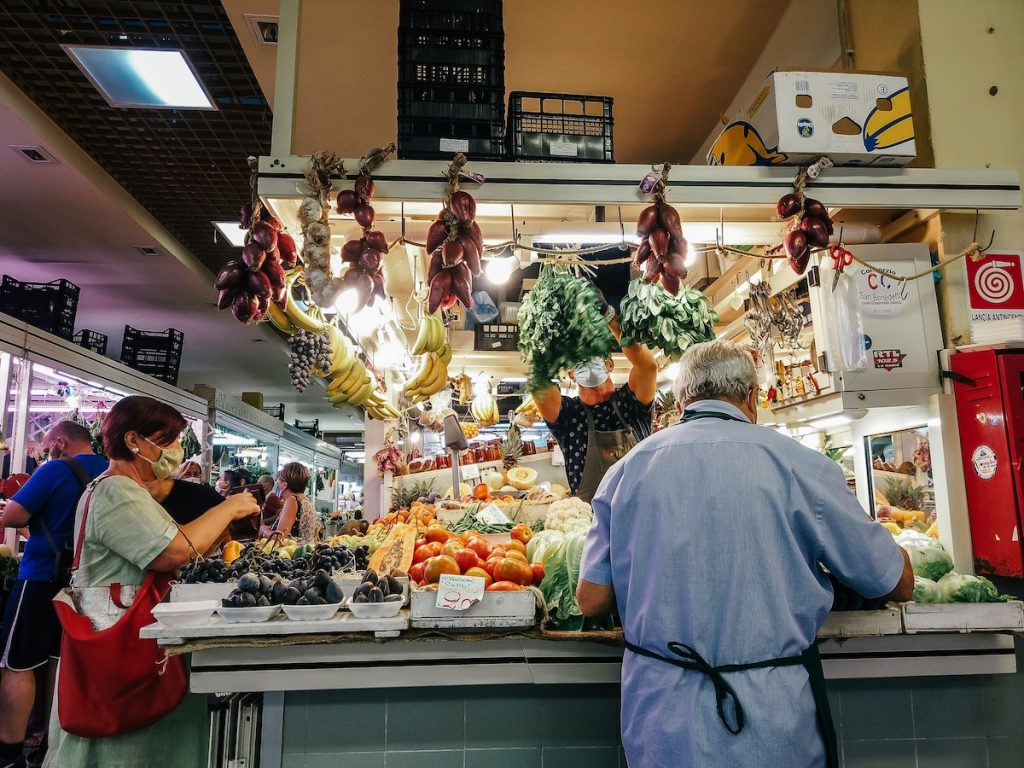 Mercado italiano en Florencia